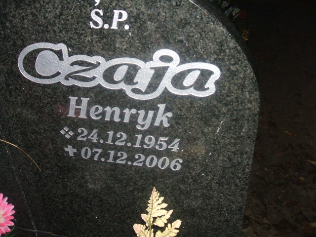 Henryk Czaja 1954 Tarnowskie Góry 0872 - Grobonet - Wyszukiwarka osób pochowanych